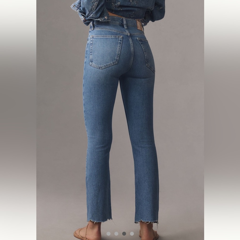 rag and bone the peyton mid-rise raw hem ankle bootcut jeans size 27 - Picture 9 of 10